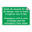 Sortie de secours En cas de danger, /.../ - Emergency exit In case of danger /.../
