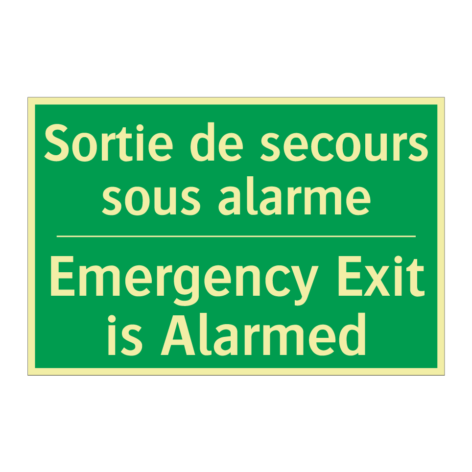 Sortie de secours sous alarme - Emergency Exit is Alarmed