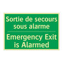 Sortie de secours sous alarme - Emergency Exit is Alarmed