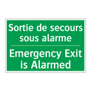 Sortie de secours sous alarme - Emergency Exit is Alarmed