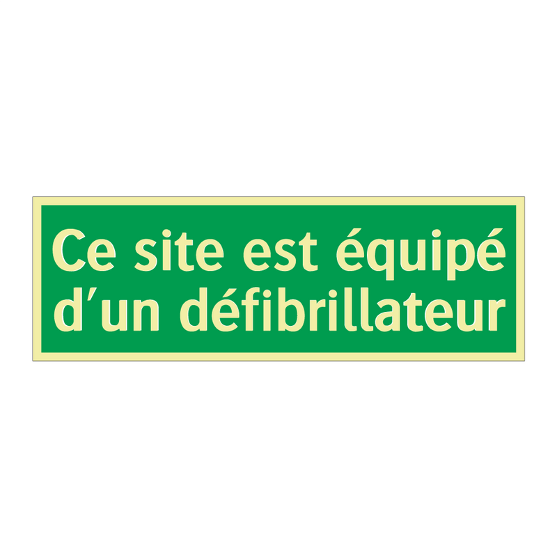 Ce site est équipé d'un défibrillateur
