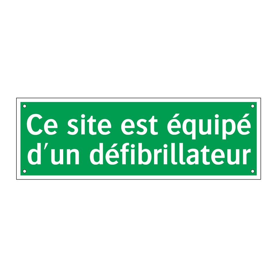 Ce site est équipé d'un défibrillateur