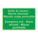 Sortie de secours - Alarme sécurisée /.../ - Emergency exit - Alarm secured /.../