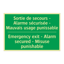 Sortie de secours - Alarme sécurisée /.../ - Emergency exit - Alarm secured /.../
