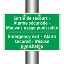 Sortie de secours - Alarme sécurisée /.../ - Emergency exit - Alarm secured /.../