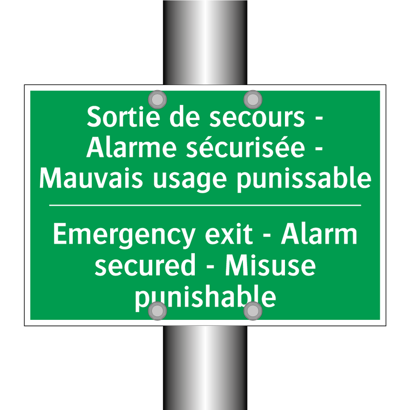 Sortie de secours - Alarme sécurisée /.../ - Emergency exit - Alarm secured /.../