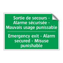Sortie de secours - Alarme sécurisée /.../ - Emergency exit - Alarm secured /.../