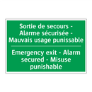 Sortie de secours - Alarme sécurisée /.../ - Emergency exit - Alarm secured /.../