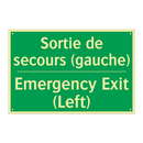 Sortie de secours (gauche) - Emergency Exit (Left)