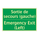 Sortie de secours (gauche) - Emergency Exit (Left)