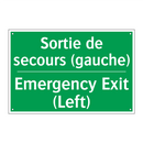 Sortie de secours (gauche) - Emergency Exit (Left)