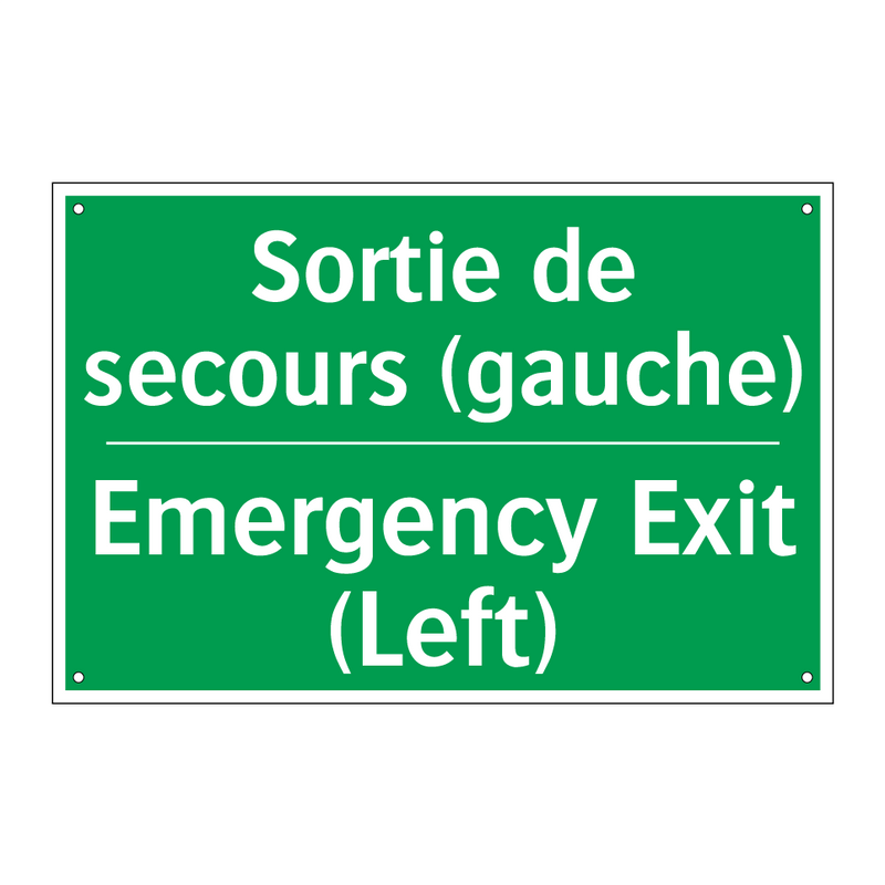 Sortie de secours (gauche) - Emergency Exit (Left)