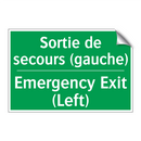 Sortie de secours (gauche) - Emergency Exit (Left)