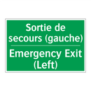 Sortie de secours (gauche) - Emergency Exit (Left)