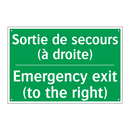 Sortie de secours (à droite) - Emergency exit (to the right)
