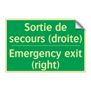 Sortie de secours (droite) - Emergency exit (right)