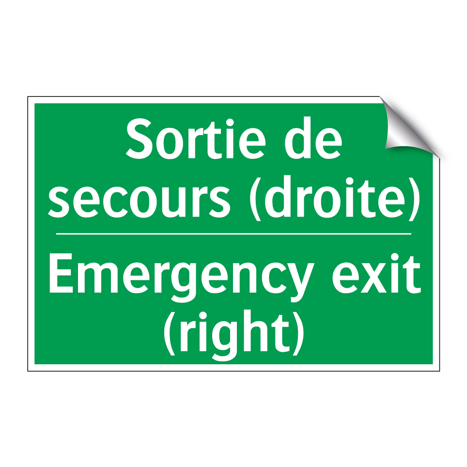 Sortie de secours (droite) - Emergency exit (right)
