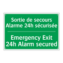 Sortie de secours Alarme 24h sécurisée /.../ - Emergency Exit 24h Alarm secured /.../