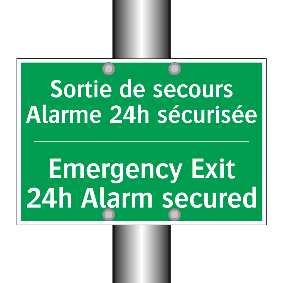 Sortie de secours Alarme 24h sécurisée /.../ - Emergency Exit 24h Alarm secured /.../