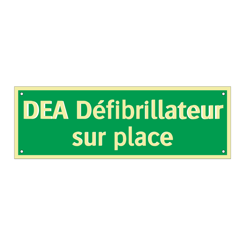DEA Défibrillateur sur place