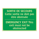 SORTIE DE SECOURS Cette sortie /.../ - EMERGENCY EXIT This exit must /.../
