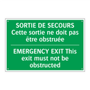SORTIE DE SECOURS Cette sortie /.../ - EMERGENCY EXIT This exit must /.../