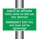 SORTIE DE SECOURS Cette sortie /.../ - EMERGENCY EXIT This exit must /.../