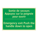 Sortie de secours Appuyez sur /.../ - Emergency exit Push the handle /.../
