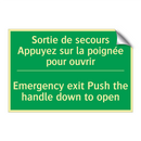 Sortie de secours Appuyez sur /.../ - Emergency exit Push the handle /.../