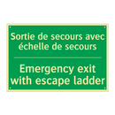 Sortie de secours avec échelle /.../ - Emergency exit with escape ladder /.../