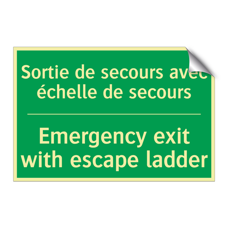 Sortie de secours avec échelle /.../ - Emergency exit with escape ladder /.../