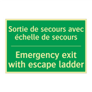 Sortie de secours avec échelle /.../ - Emergency exit with escape ladder /.../