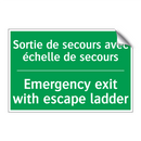 Sortie de secours avec échelle /.../ - Emergency exit with escape ladder /.../