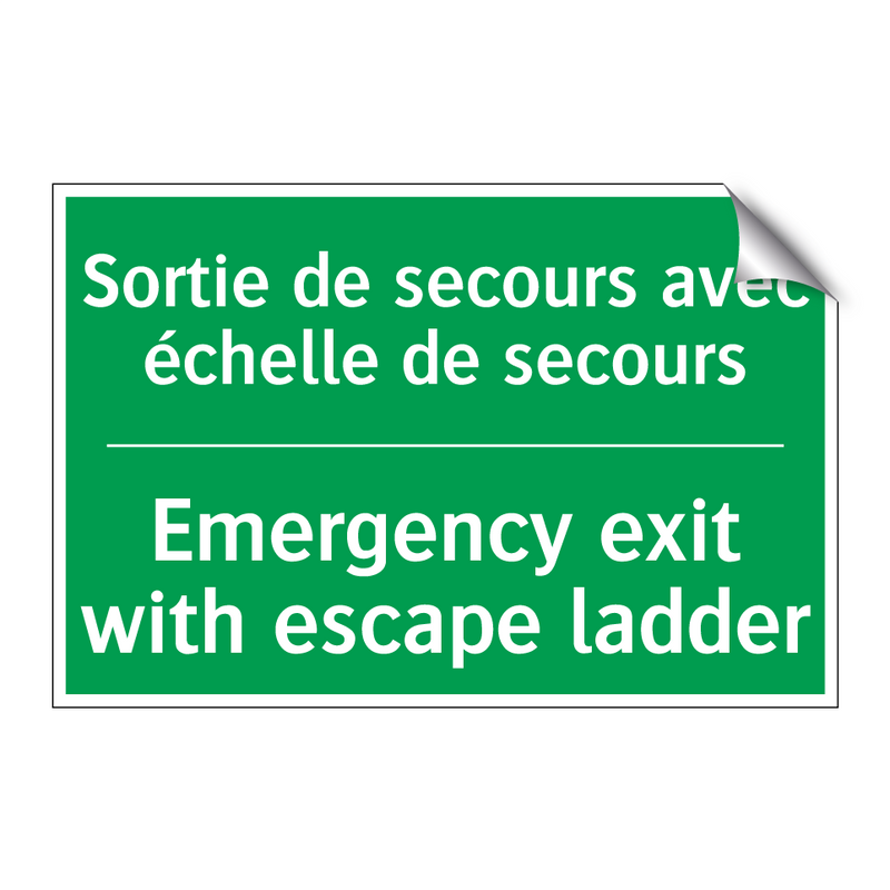 Sortie de secours avec échelle /.../ - Emergency exit with escape ladder /.../