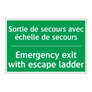 Sortie de secours avec échelle /.../ - Emergency exit with escape ladder /.../