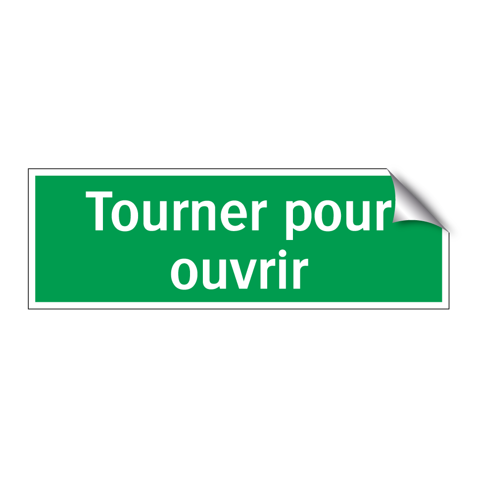 Tourner pour ouvrir