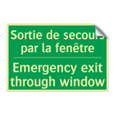 Sortie de secours par la fenêtre /.../ - Emergency exit through window