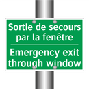 Sortie de secours par la fenêtre /.../ - Emergency exit through window