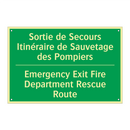 Sortie de Secours Itinéraire de /.../ - Emergency Exit Fire Department /.../