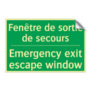 Fenêtre de sortie de secours - Emergency exit escape window