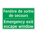 Fenêtre de sortie de secours - Emergency exit escape window