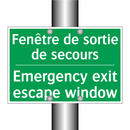 Fenêtre de sortie de secours - Emergency exit escape window