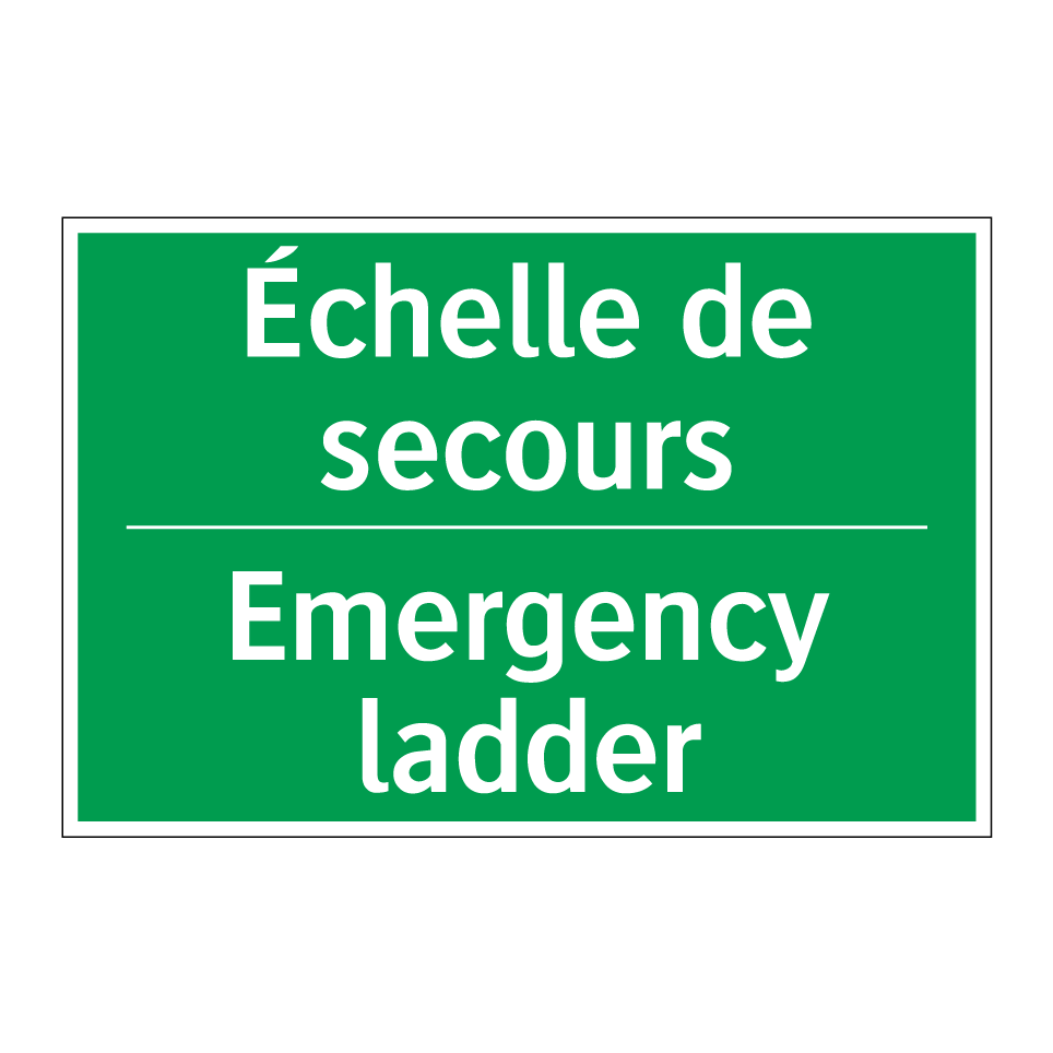 Échelle de secours - Emergency ladder