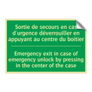 Sortie de secours en cas d'urgence /.../ - Emergency exit in case of emergency /.../