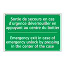 Sortie de secours en cas d'urgence /.../ - Emergency exit in case of emergency /.../