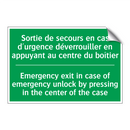 Sortie de secours en cas d'urgence /.../ - Emergency exit in case of emergency /.../
