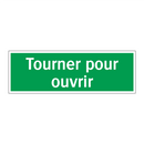 Tourner pour ouvrir