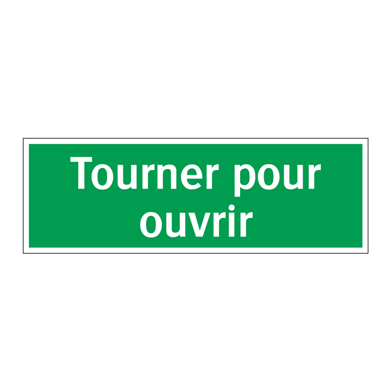 Tourner pour ouvrir