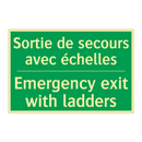 Sortie de secours avec échelles /.../ - Emergency exit with ladders
