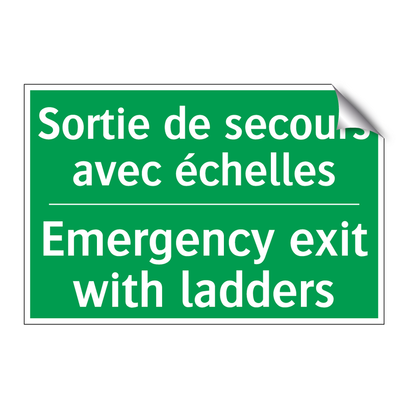 Sortie de secours avec échelles /.../ - Emergency exit with ladders